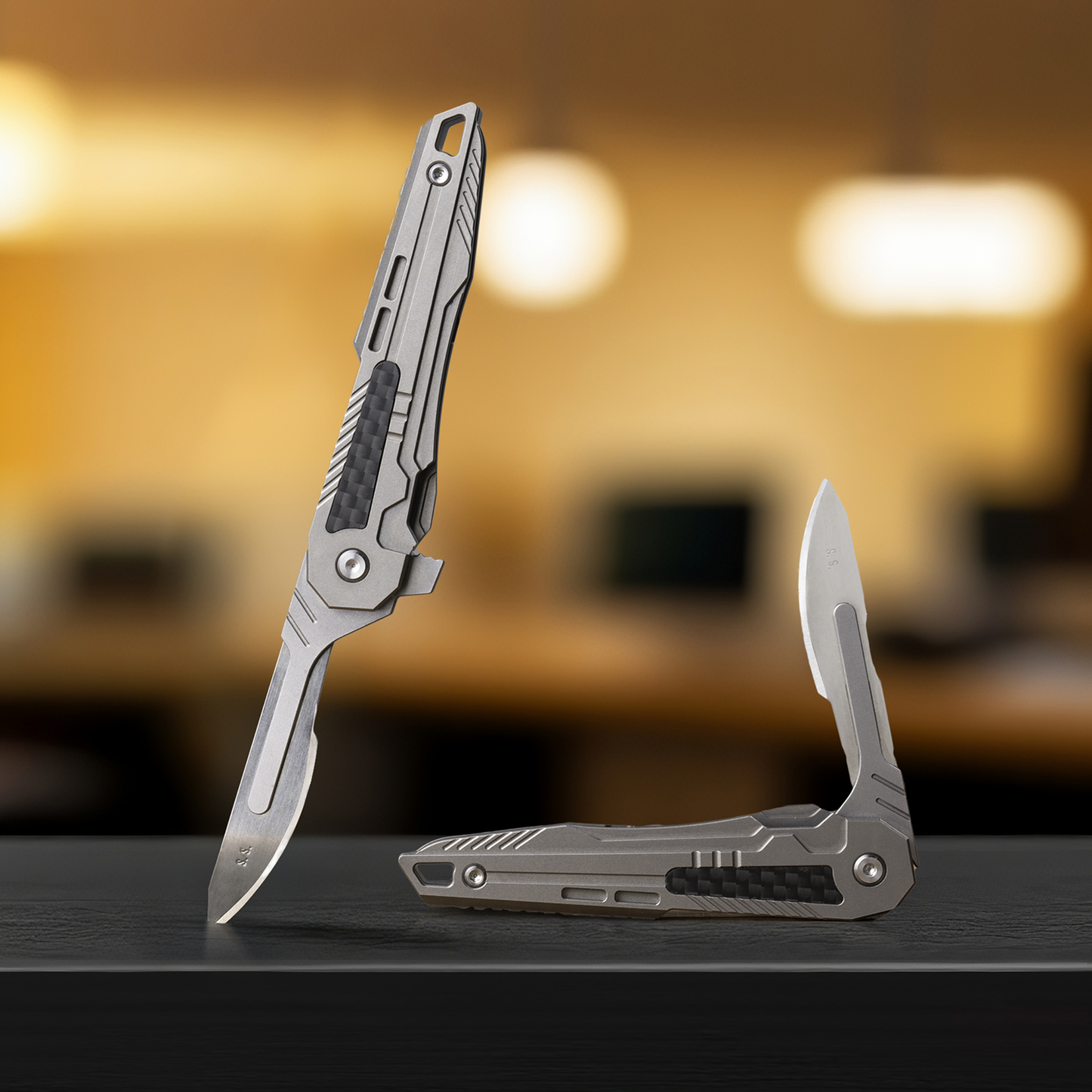 Titanium Folding Utility Knife